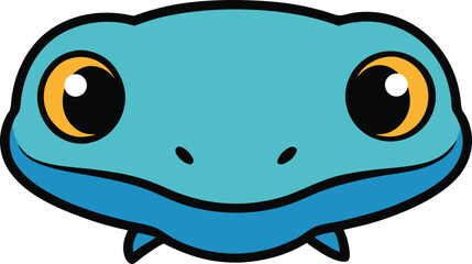 Naklejka premium salamander head icon clipart vector on transparent background 
