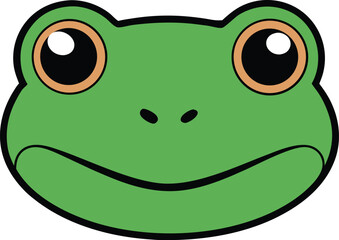 toad head icon clipart vector on transparent background
