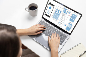 UX UI design process for brisk mobile application and website . Creative prototype of wireframe for...