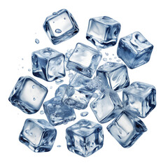 ice cubes isolated on white