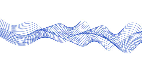 Fototapeta premium Abstract blue background with a glowing abstract waves. Abstract wave element for design. Digital frequency track equalizer, Futuristic background design. Long exposure, Light painting photography.
