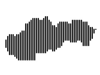 Vertical Lines Vector Map of Slovakia Small
