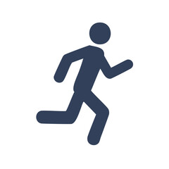 Running man icon simple minimalist design