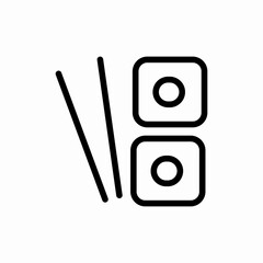 sushi roll food icon vector sign