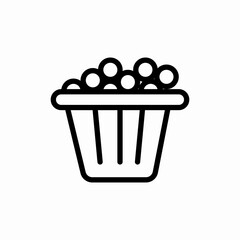 grapes bucket icon vector sign