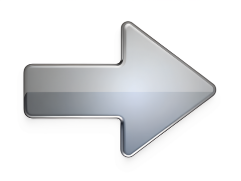 arrow icon on metal internet button