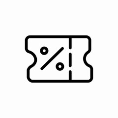 Discount coupon voucher sale icon vector sign