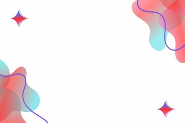 A modern and colorful abstract frame background with fluid gradient shapes and a clean white center.