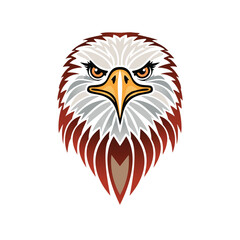 Fototapeta premium Majestic bald eagle head vector illustration
