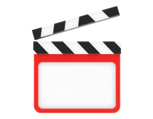 Red Clapperboard with White Space