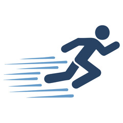 Running man speed fast motion icon graphic