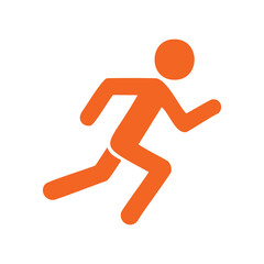 Running person icon active lifestyle fitness symbol