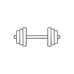 Simple line drawing of a barbell weight