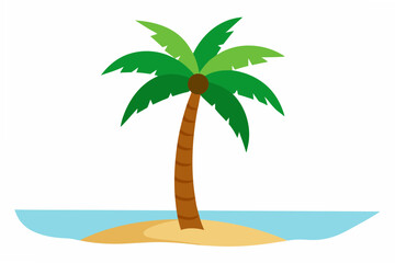 tropical island with palm trees