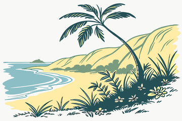 palm trees on the beach