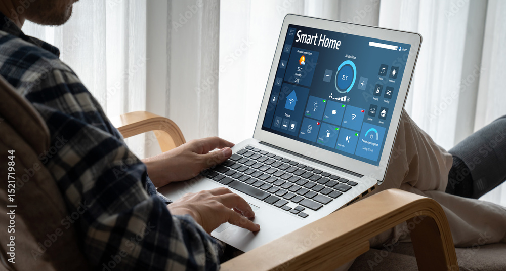 Poster smart home technology, centric remote control system with digital dashboard for air conditioning, sa
