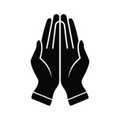 Obraz premium Prayer Hands Icon Vector in Flat Clean Style