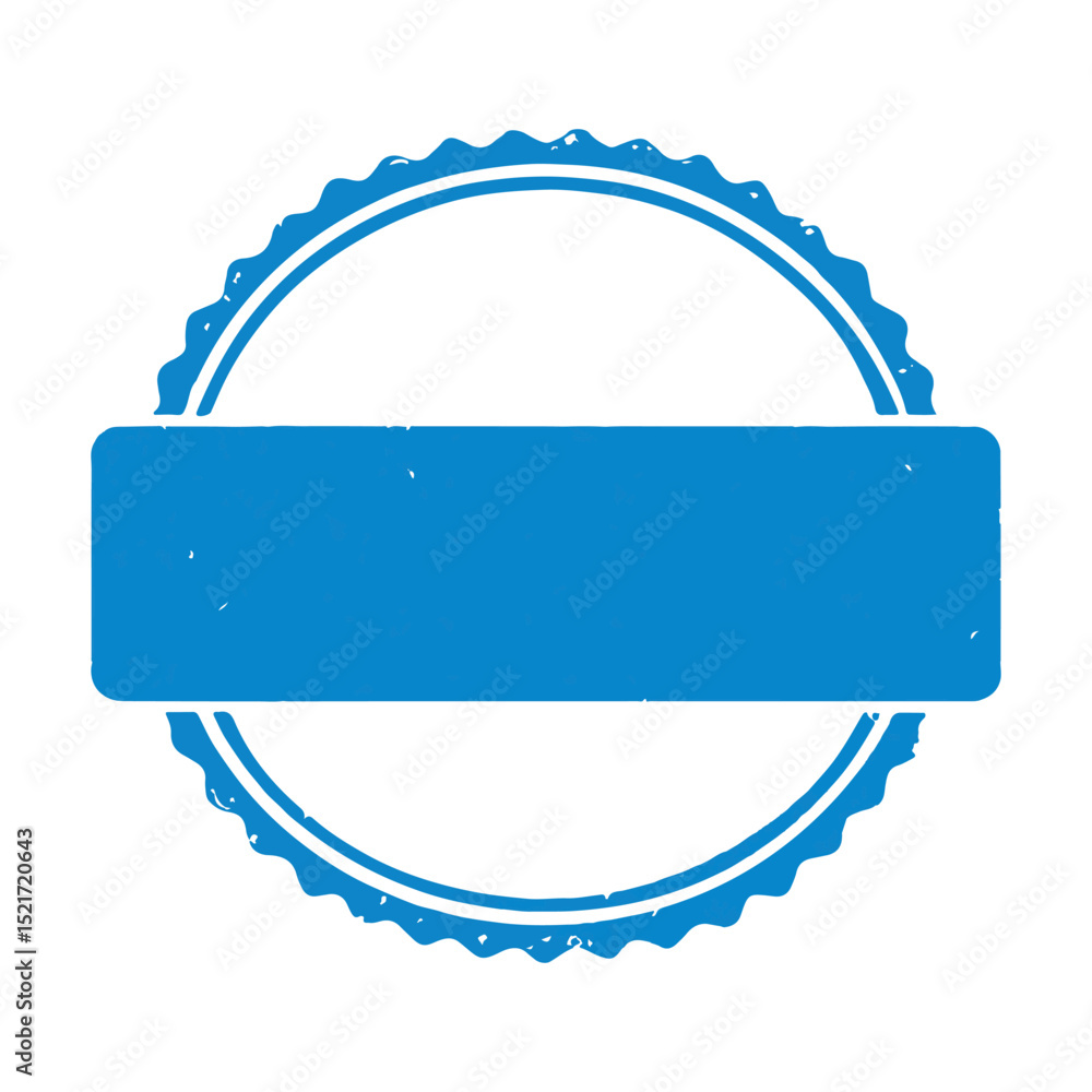 Aufkleber seal blue empty with space for text icon stamp frame vector on white background vector seal on white