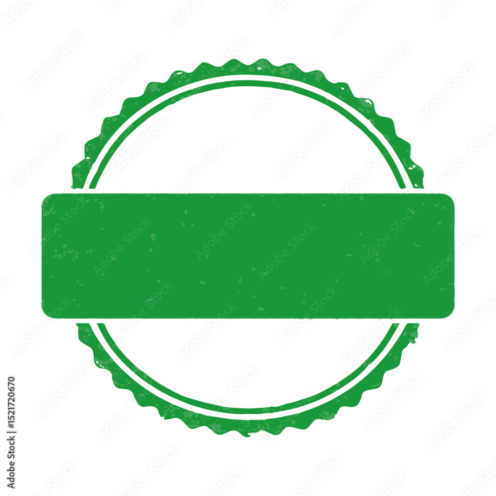 Aufkleber seal green empty with space for text icon stamp frame vector on white background vector seal on whit
