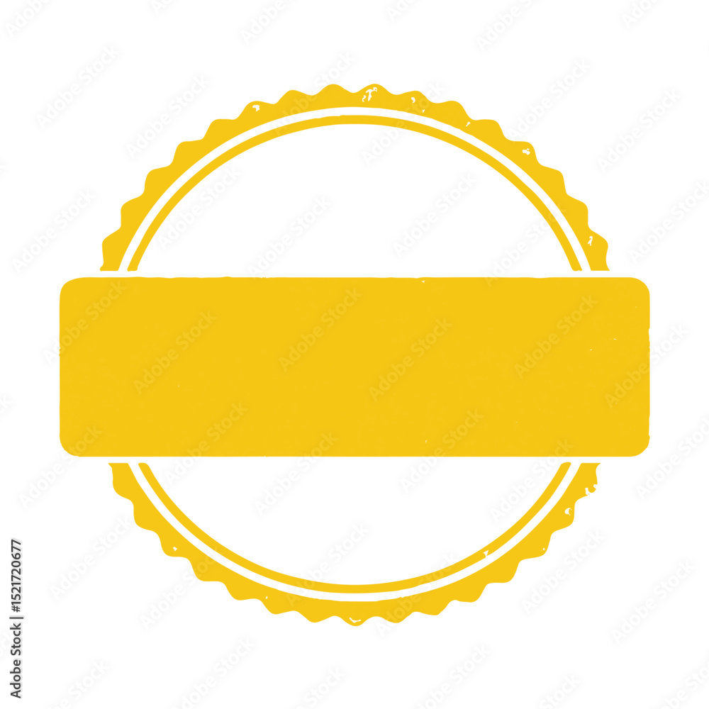 Aufkleber seal yellow empty with space for text icon stamp frame vector on white background vector seal on whi