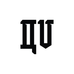 QV monogram logo design letter text name symbol monochrome logotype alphabet character simple logo