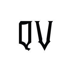 QV monogram logo design letter text name symbol monochrome logotype alphabet character simple logo