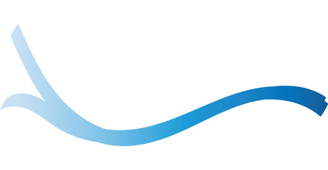 Curved Blue Line Art Flow