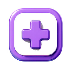 Obraz premium 3D White and Purple Game Controller Icon with Transparent Background