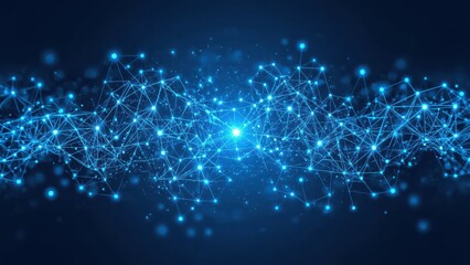 Futuristic AI Technology Background with Abstract Neural Network Design