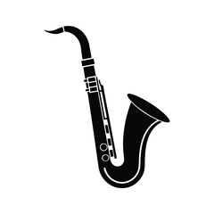 Saxophone Icon Vector in Flat Clean Style