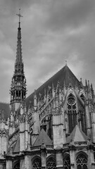 Very beautiful Notre-Dame Cathedral in Amiens. Gothic style