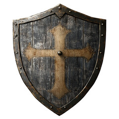 Medieval shield isolated on transparent background