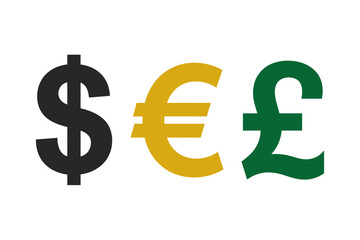 Four white cartoon clouds against a blue backdrop