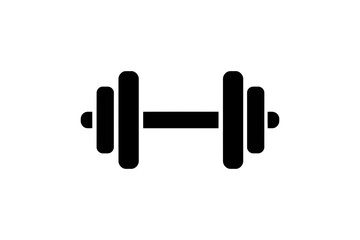 Black dumbbell weight lifting equipment illustration