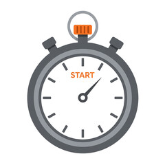 "Stopwatch Icon with Start Label &ndash; Timer Clipart for Countdown and Sports"