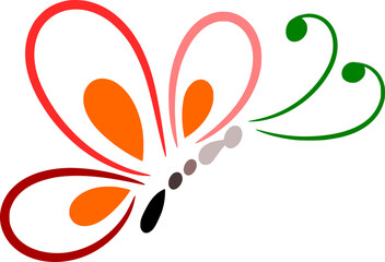 Colorful butterfly vector logo designs