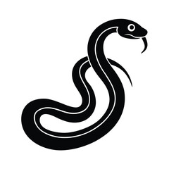 Naklejka premium Snake Icon Vector in Flat Clean Style