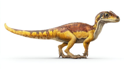 Obraz premium Dilophosaurus Wetherilli Dinosaur Isolated on White Background