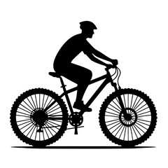 Obraz premium Mountain Bike Silhouette for Cycling and Outdoor Adventure Design