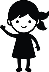 little girl with a doll