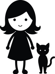 girl with cat