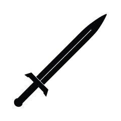 Sword Icon Vector in Flat Clean Style