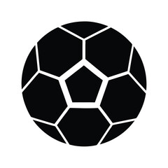 Fototapeta premium Soccer Ball Icon Vector in Flat Clean Style