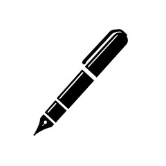 Fountain Pen Silhouette for Writing and Elegance Design
