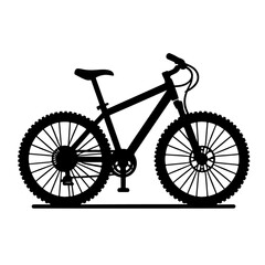 Fototapeta premium Mountain Bike Silhouette for Cycling and Outdoor Adventure Design