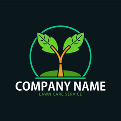 Landscape logo for lawn or gardening business