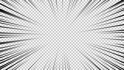 Black comic book transparent background