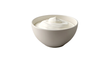 Creamy delight awaits in a bowl of pure on transparent background