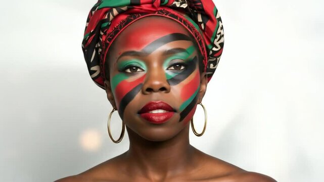 Beautiful black model juneteenth national Independence Dday celebration video
