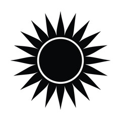 Naklejka premium Sun Icon Vector in Flat Clean Style